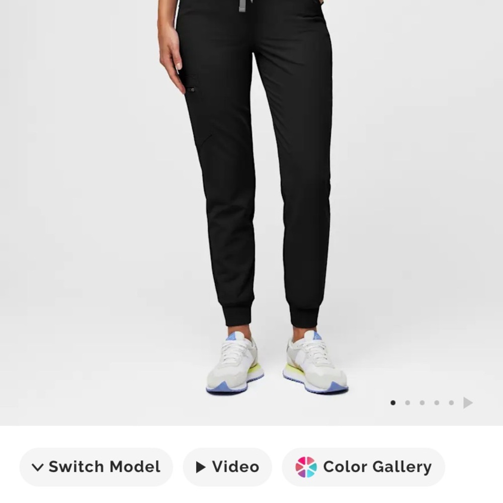 Figs Black Jogger Scrub Pants